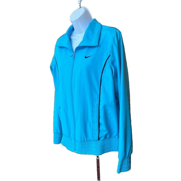 Nike The Athletic Dept Women's VTG 90s Blue Full Zip Windbreaker Jacket Size L - Picture 2 of 8